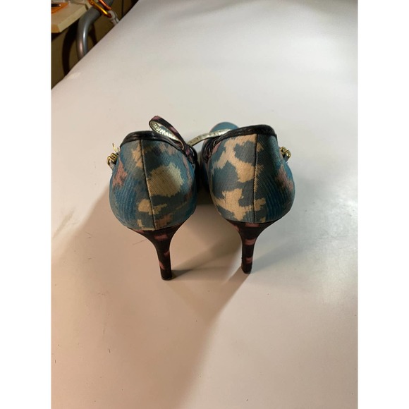 Anthropologie Miss Albright Specialty Ikat Heels Double Strap Size 7 - Picture 4 of 9